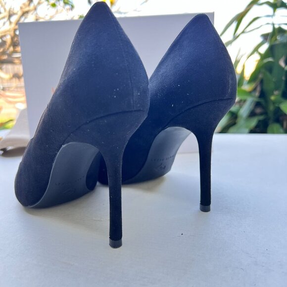 Katy Perry Scalloped Pointy Toe Pumps Stiletto Heels - The Dina Sz 11M in Black - Picture 4 of 11